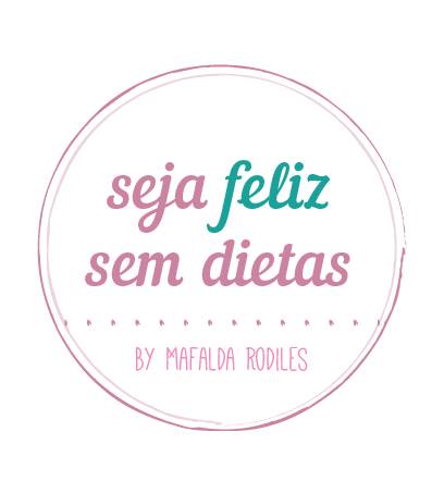 Logotipo do curso online "seja feliz sem dietas" da atriz Mafalda Rodiles